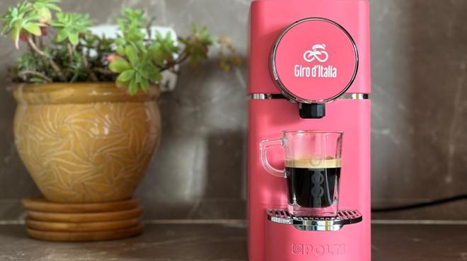 Kaffeepadmaschine, rosa